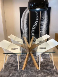 Artigianale Tavolo Tavolo fisso in cristallo PREZZI OUTLET -50%- Tavoli