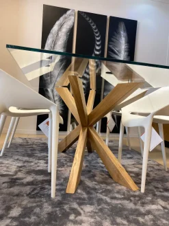 Artigianale Tavolo Tavolo fisso in cristallo PREZZI OUTLET -50%- Tavoli