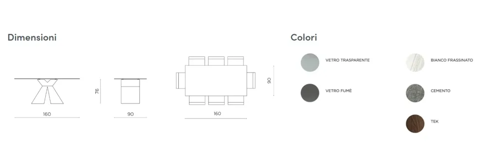 Tavolo Zaffiro PREZZI OUTLET -36%^Artigianale Outlet