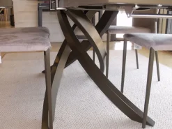 Outlet Tavolo Artistico in vetro Allungabile Tavoli