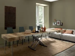 Tavolo Assist in legno rettangolare, allungabile e dal design moderno.^Altacom Discount