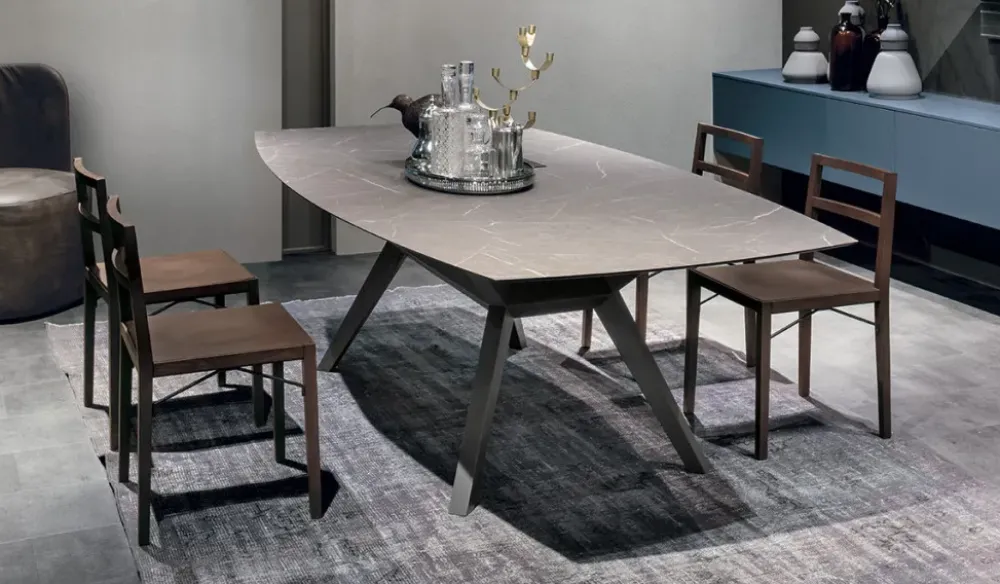 Tomasella Tavolo Avalon in laminato fisso. Design moderno ed elegante.- Tavoli