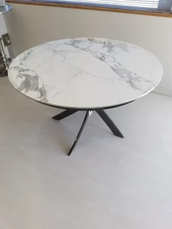 Tavolo Barone in ceramica Rotondo allungabile^Bontempi