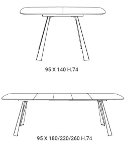 Easyline Tavolo con piano in altri materiali quadrato di a PREZZO OUTLET- Tavoli