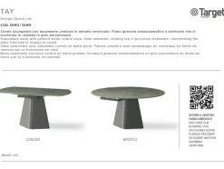 Target Point Tavolo con piano in ceramica rotondo di a PREZZO OUTLET- Tavoli