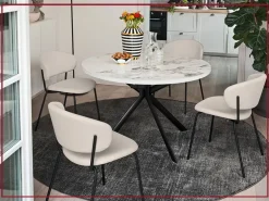 Tavolo con piano in ceramica rotondo di a PREZZO OUTLET^Connubia Sale