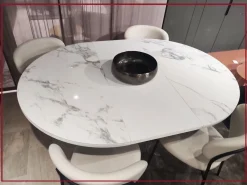 Tavolo con piano in ceramica rotondo di a PREZZO OUTLET^Connubia Sale