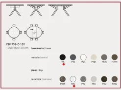 Tavolo con piano in ceramica rotondo di a PREZZO OUTLET^Connubia Sale