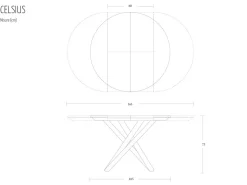 Altacom Tavolo con piano in laminato rotondo di a PREZZO OUTLET- Tavoli