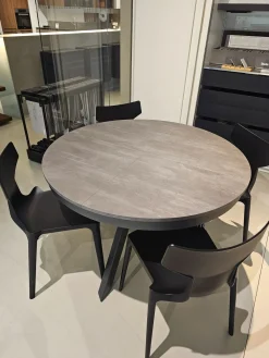 Tavolo con piano in laminato rotondo di a PREZZO OUTLET^Easyline Clearance