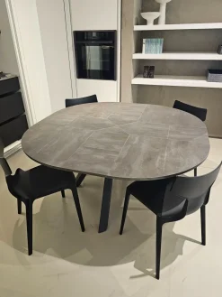 Tavolo con piano in laminato rotondo di a PREZZO OUTLET^Easyline Clearance