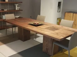 Tavolo con piano in legno rettangolare di a PREZZO OUTLET^Riva 1920 New