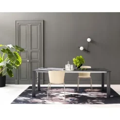 Artigianale Tavolo con piano in marmo rettangolare di a PREZZO OUTLET- Tavoli