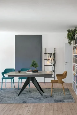 Tavolo con piano in vetro rettangolare di a PREZZO OUTLET^Collezione esclusiva Best