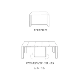 Easyline Tavolo consolle modello Micro a prezzo Outlet- Consolle