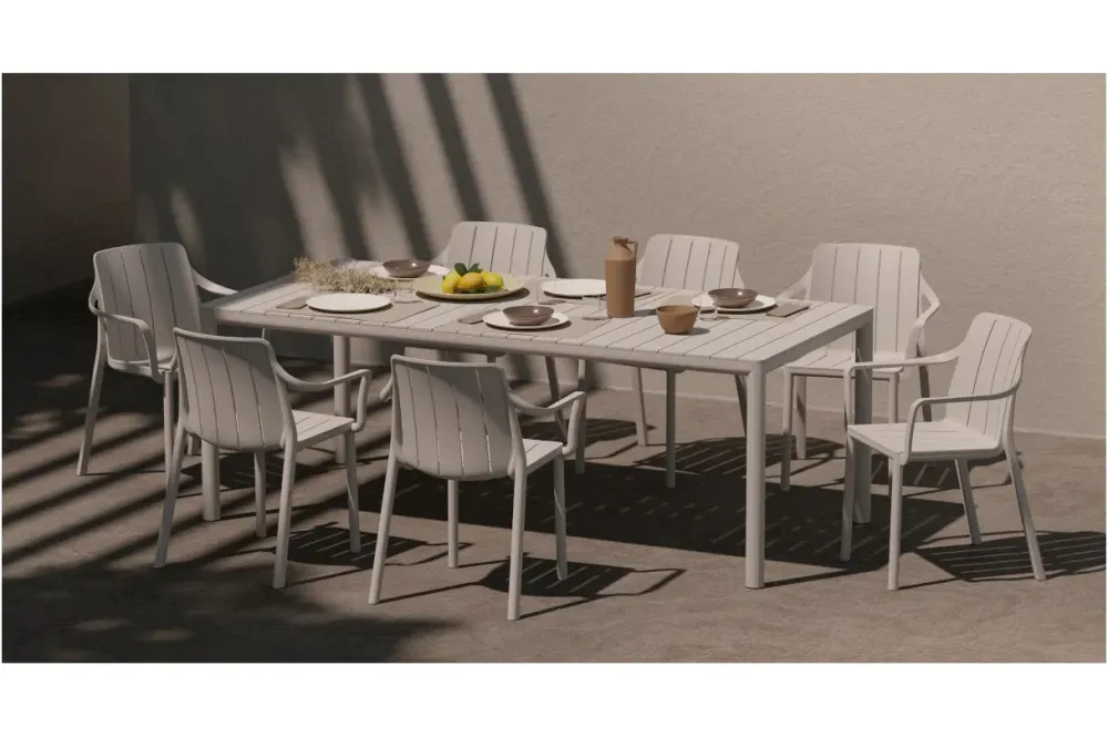 New Tavolo da giardino Set tevere 210/275 con 8 tiberina a marchio a prezzo scontato Tavoli Da Giardino