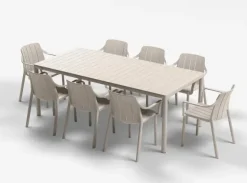 New Tavolo da giardino Set tevere 210/275 con 8 tiberina a marchio a prezzo scontato Tavoli Da Giardino