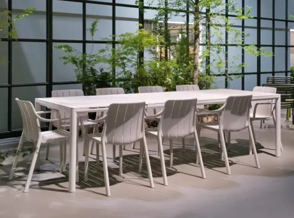 New Tavolo da giardino Set tevere 210/275 con 8 tiberina a marchio a prezzo scontato Tavoli Da Giardino