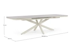 Clearance Tavolo da giardino Tavolo pascal allungabile 200/260 cm con 8 poltrone odeon rastin - a marchio a prezzo ribassato Tavoli Da Giardino