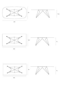 Easyline TAVOLO Cross SCONTATO a PREZZI OUTLET- Tavoli