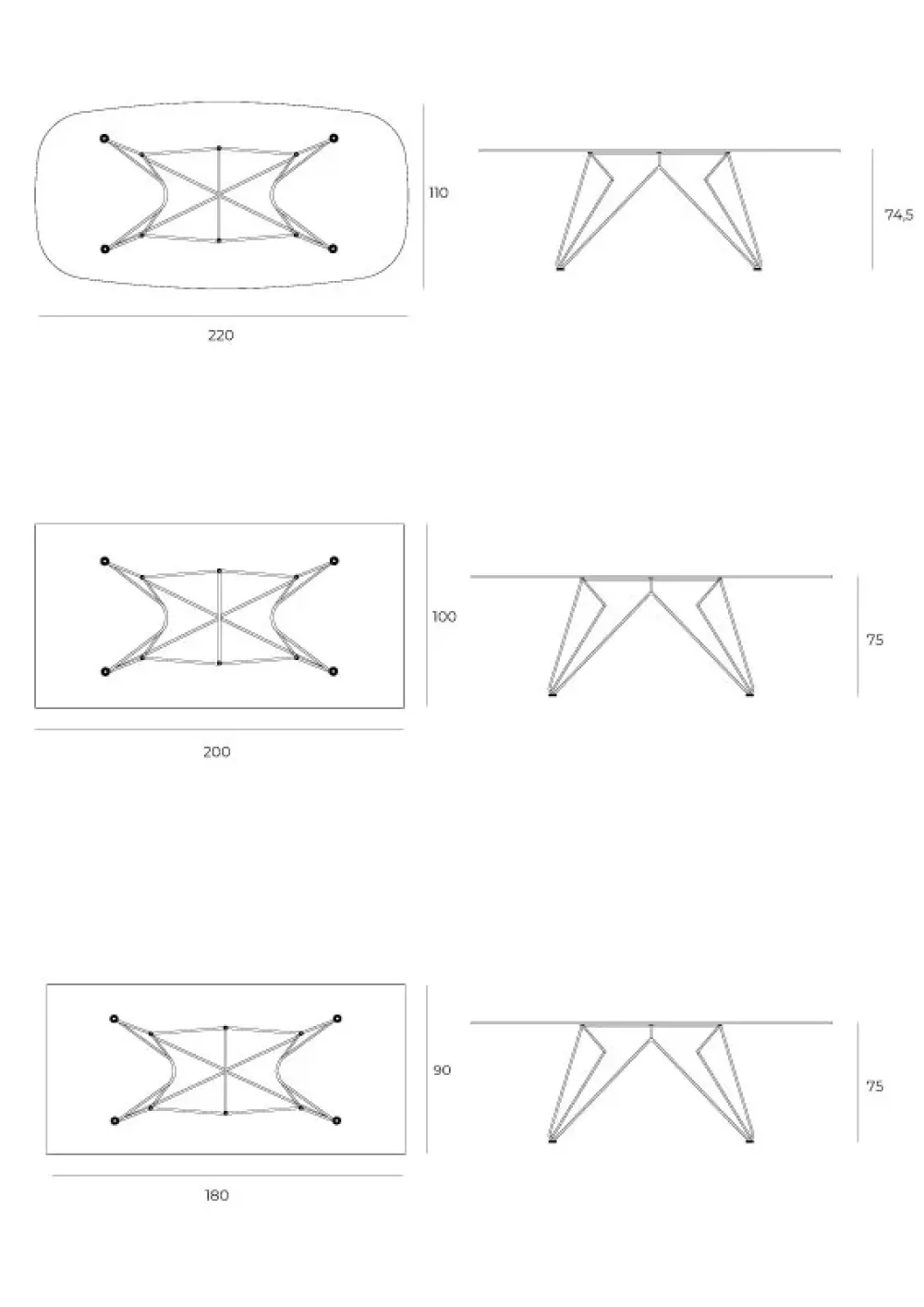 Easyline TAVOLO Cross SCONTATO a PREZZI OUTLET- Tavoli