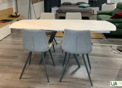 Sale Tavolo ellittico in ceramica Vortice di in Offerta Outlet Tavoli