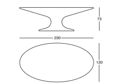 Tavolo ellittico Tavolo fenice by piero bottoni 1936 di a prezzo riservato^Zanotta Clearance