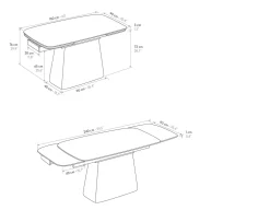 Sale Tavolo ellittico Tavolo modello agata scontato del 56% Tavoli