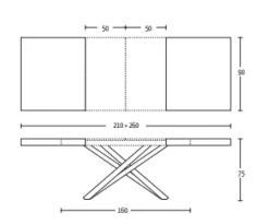 Tavolo Fahrenheit 160   a prezzo scontato^Altacom Online