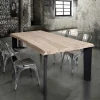 New Tavolo fisso Tavolo legno con gambe metallo Tavoli