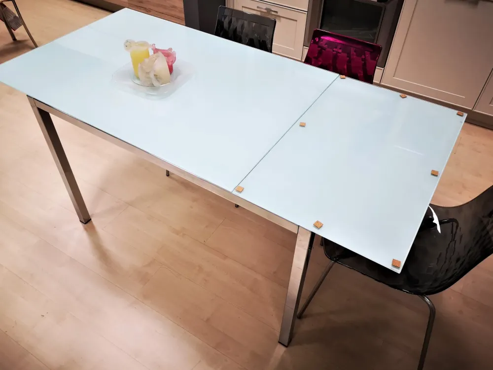 Idealsedia Tavolo Formentera in vetro Allungabile- Tavoli