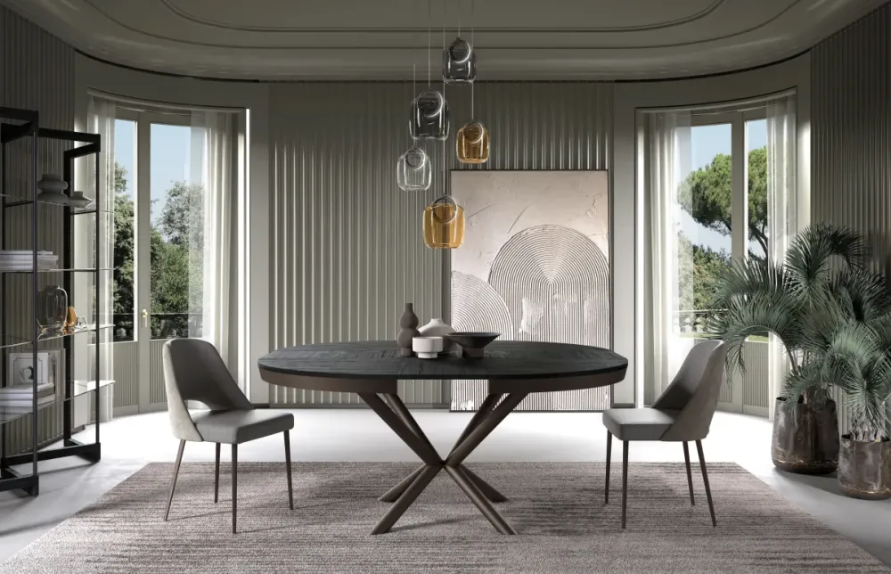 Easyline Tavolo Full moon in altri materiali Rotondo allungabile scontato 40%- Tavoli