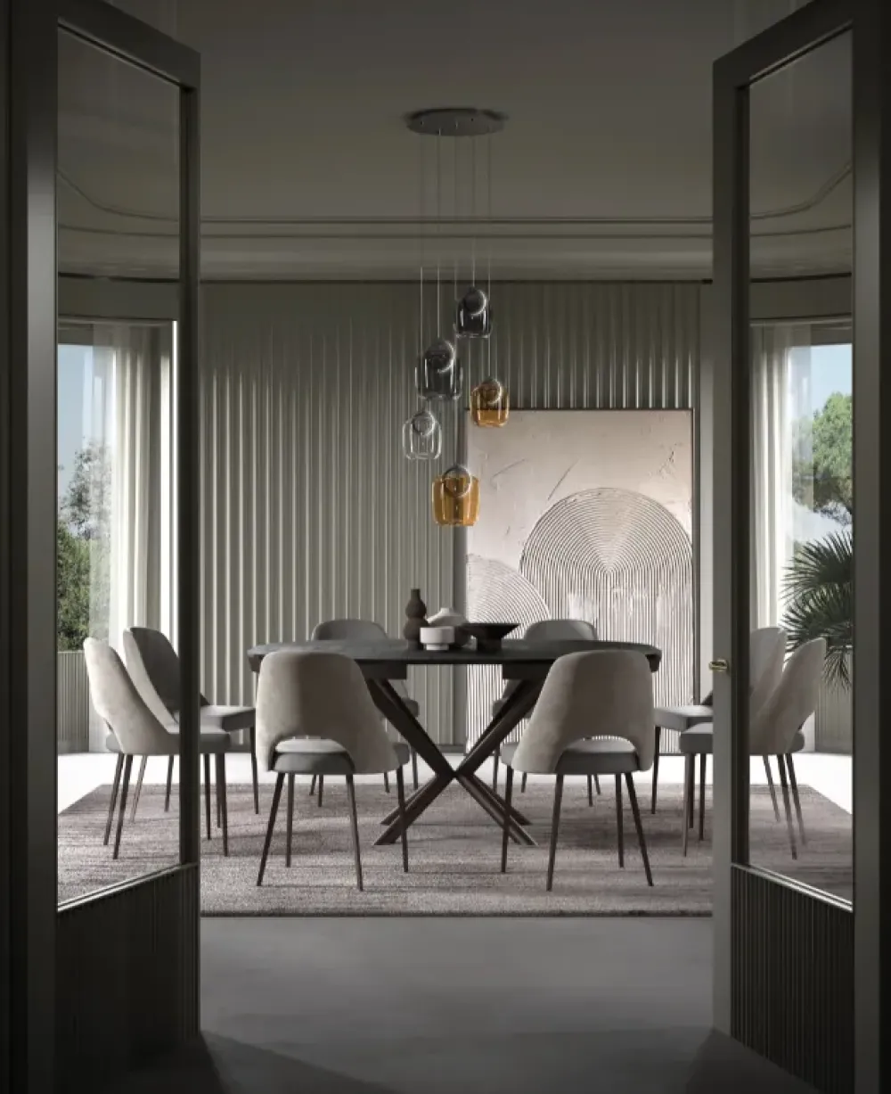 Easyline Tavolo Full moon in altri materiali Rotondo allungabile scontato 40%- Tavoli