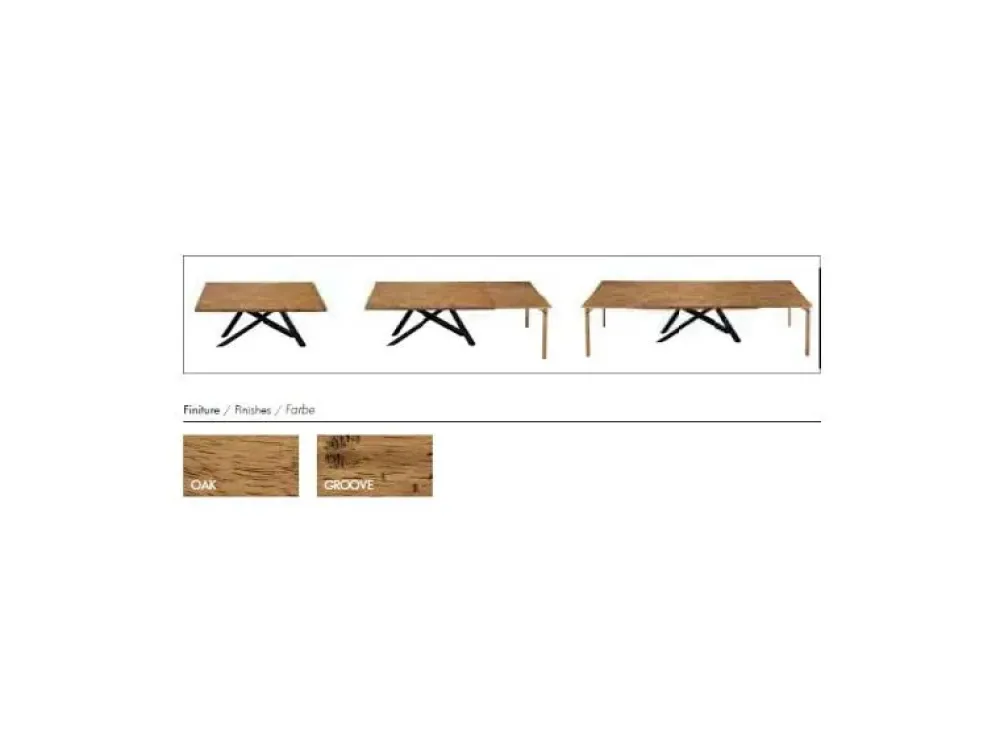 Outlet Tavolo Ghost in legno Allungabile scontato 50% Tavoli