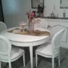 Grande Arredo TAVOLO  Tavolo ovale con gambe a spillo e n. 4 sedie imbottite SCONTATO 53%- Tavoli