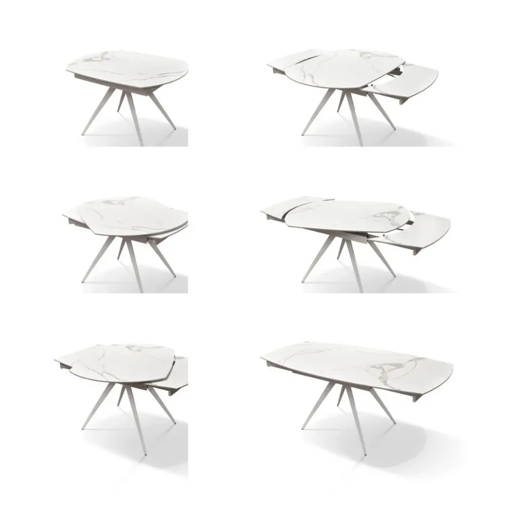 Tavolo in ceramica ellittico Tavolo ceramica allungabile in offerta outlet^Md work Discount