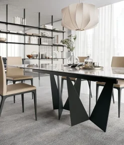 Dall'Agnese Tavolo in ceramica ovale Tavolo eiffel in offerta outlet- Tavoli