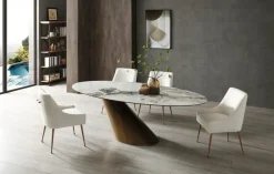 Discount Tavolo in ceramica ovale Oasi in offerta outlet Tavoli