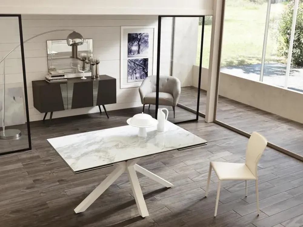 Tavolo in ceramica rettangolare Ceramico marmo a prezzo scontato^Cucine Store Hot