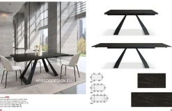 Collezione esclusiva Tavolo in ceramica rettangolare Tempor 1988 a prezzo ribassato- Tavoli