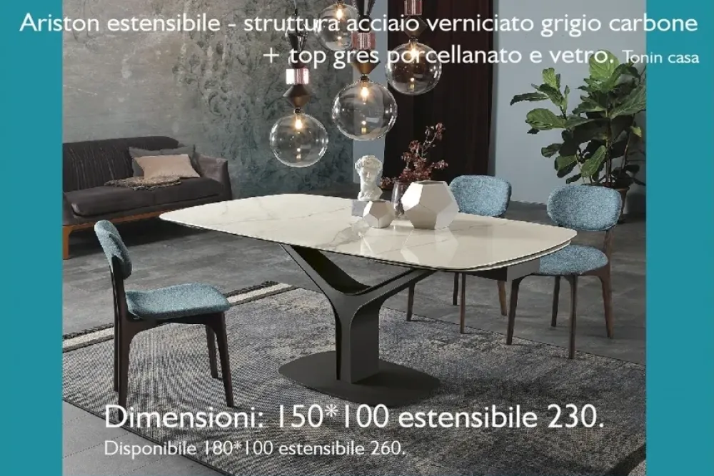 Tavolo in ceramica rettangolare Ariston in Offerta Outlet Tavoli