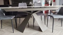 New Tavolo in ceramica rettangolare Metropolis allungabile a prezzo ribassato Tavoli