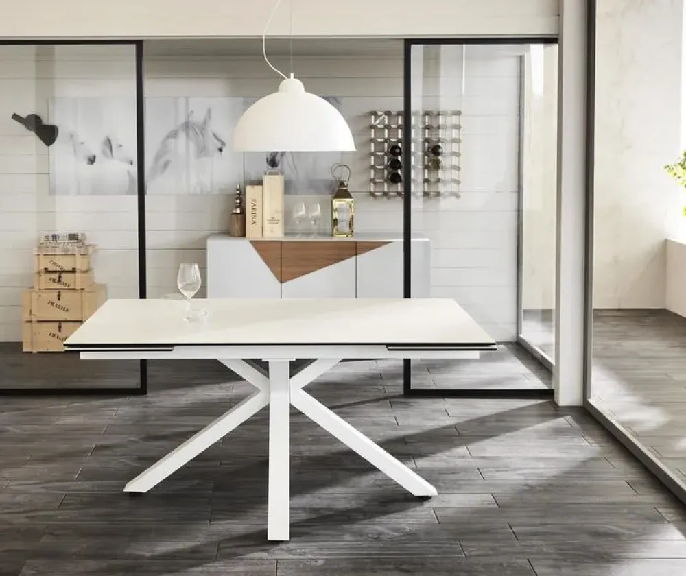 Clearance Tavolo in ceramica rettangolare Ceramica 1 in offerta outlet Tavoli