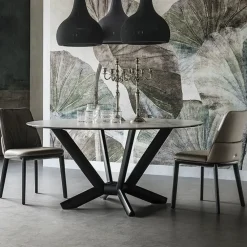 Cattelan Italia Tavolo in ceramica rotondo Planer keramik round Cattelan in offerta outlet- Tavoli