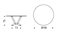 Cattelan Italia Tavolo in ceramica rotondo Planer keramik round Cattelan in offerta outlet- Tavoli