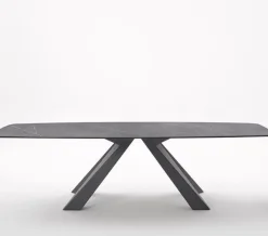 Discount Tavolo in ceramica sagomato Cosmo in offerta outlet Tavoli