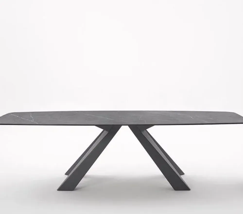 Discount Tavolo in ceramica sagomato Cosmo in offerta outlet Tavoli