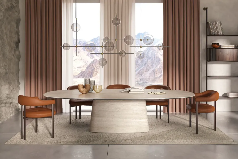 Tavolo in ceramica sagomato Napoleon in offerta outlet^Cattelan Italia Online