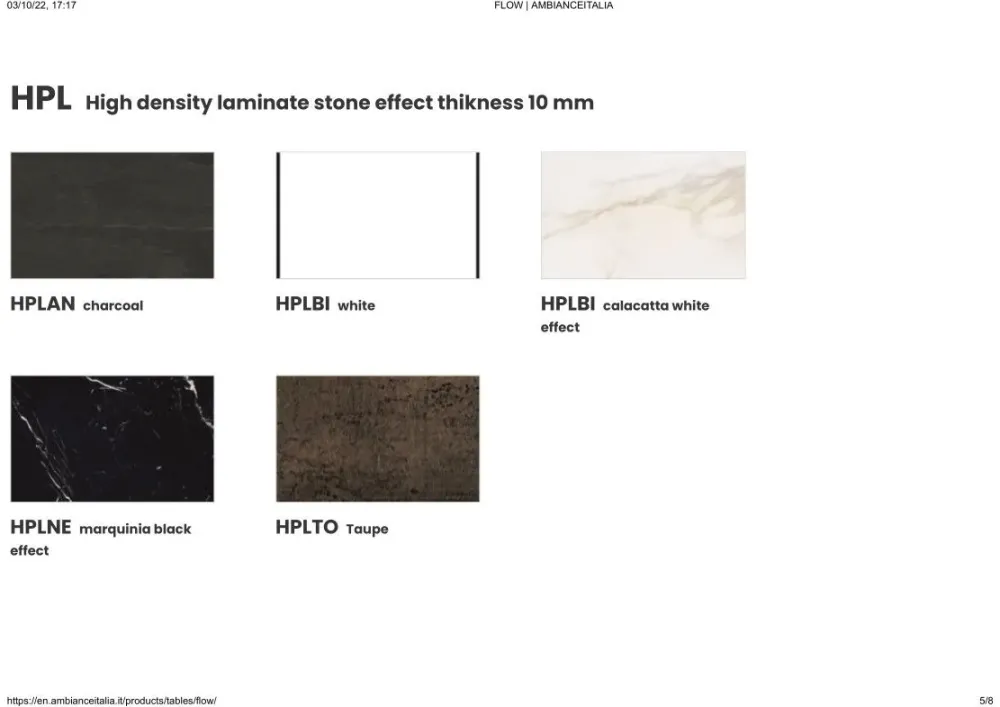 Ambianceitalia Tavolo in laminato ellittico Flow * in offerta outlet- Tavoli