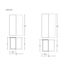 Tavolo in laminato rettangolare Flap ac011/130 a prezzo scontato^Altacom Hot